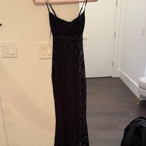 Zara Black Lace Maxi Dress